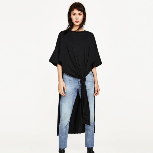 Zara Tops - ZARA long knotted tshirt